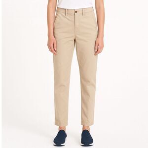 J. Crew Womens Tan Cotton Camp Pant  Size 4 Casual Preppy Spring Academia Modern